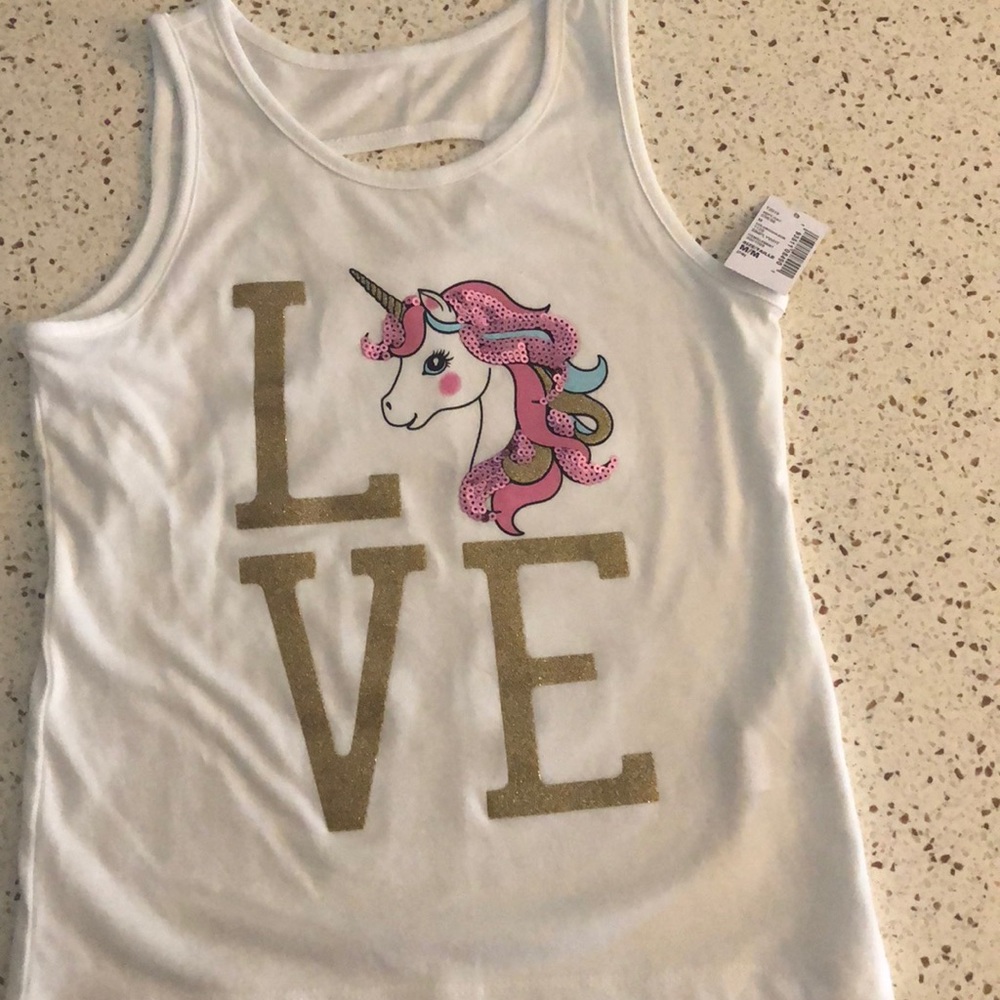 Children’s Place Unicorn Glitter & Sequined Tank